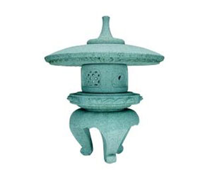 天然ミカゲ石灯篭 丸雪見 1.5尺