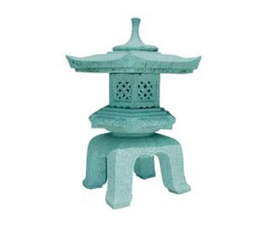 天然ミカゲ石灯篭 六角雪見 1.5尺