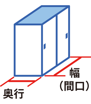 サイズから物置・収納庫を選ぶ