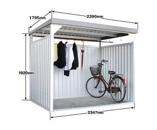 ダイマツ 多目的万能物置 DM-10L (壁面パネルロング型)