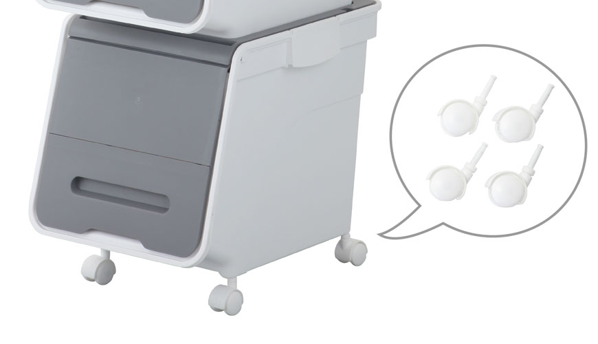 移動に便利なキャスター取付可能。