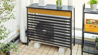 美WOOD室外機カバーナチュラルウッド