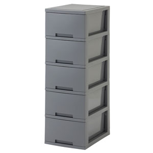 フォルトナ　スリムサイズ　5段 グレー