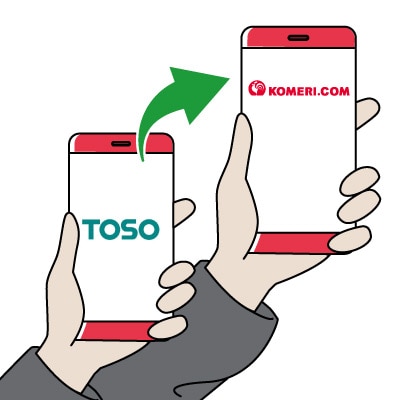 你的品牌名ドットコム画面へ移動する