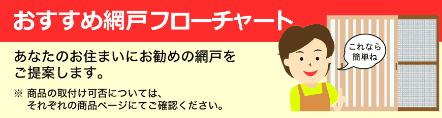 おすすめ網戸フローチャートはこちら