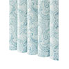 レースカーテン ボイルペイズリー ブルー