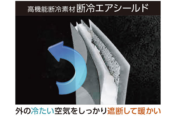 断冷エアシールド透湿防水シェルジャケット