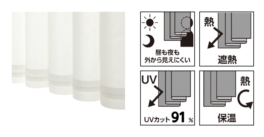 遮熱二重レースカーテン スプレモ