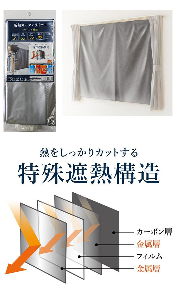 断熱カーテンプレミアム遮熱