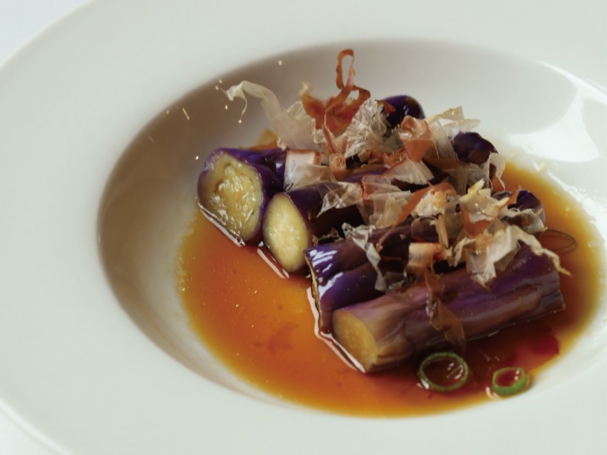 レンジで簡単！ながーい旨なすの揚げびたし