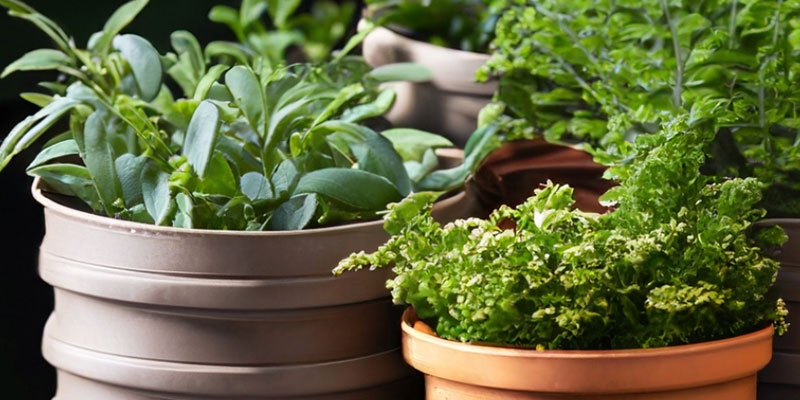 ハーブと野菜を植える