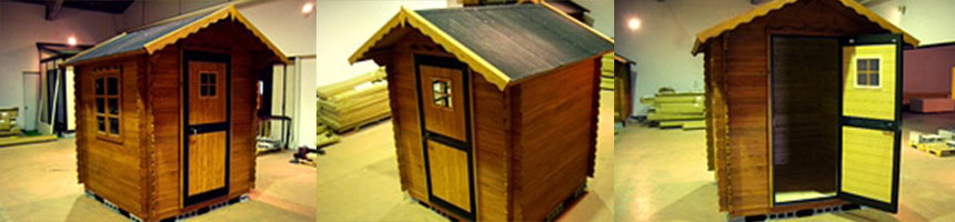 ミニログハウスの組み立て方