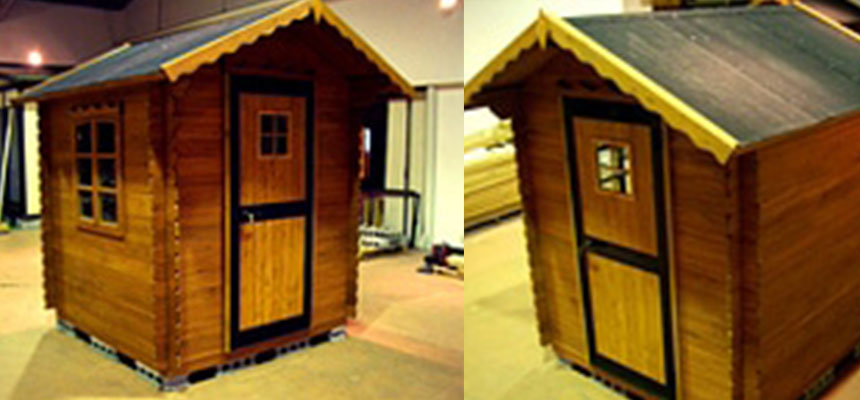 ミニログハウスの組み立て方