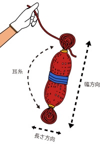 １．ネット張りの準備