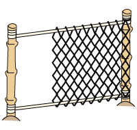 ３．ネットを張る