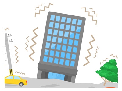 職場で地震発生