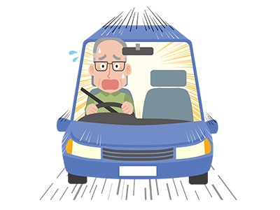 車の運転中に地震発生