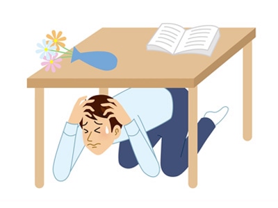 自宅で地震発生