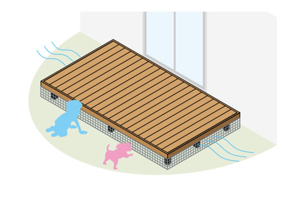 床下メッシュ囲い