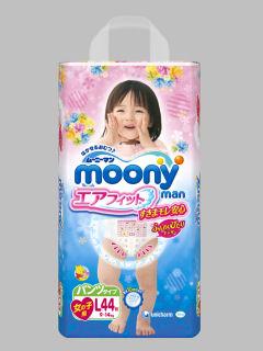 ムーニーマン　エアフィット　女の子Ｌ４４枚