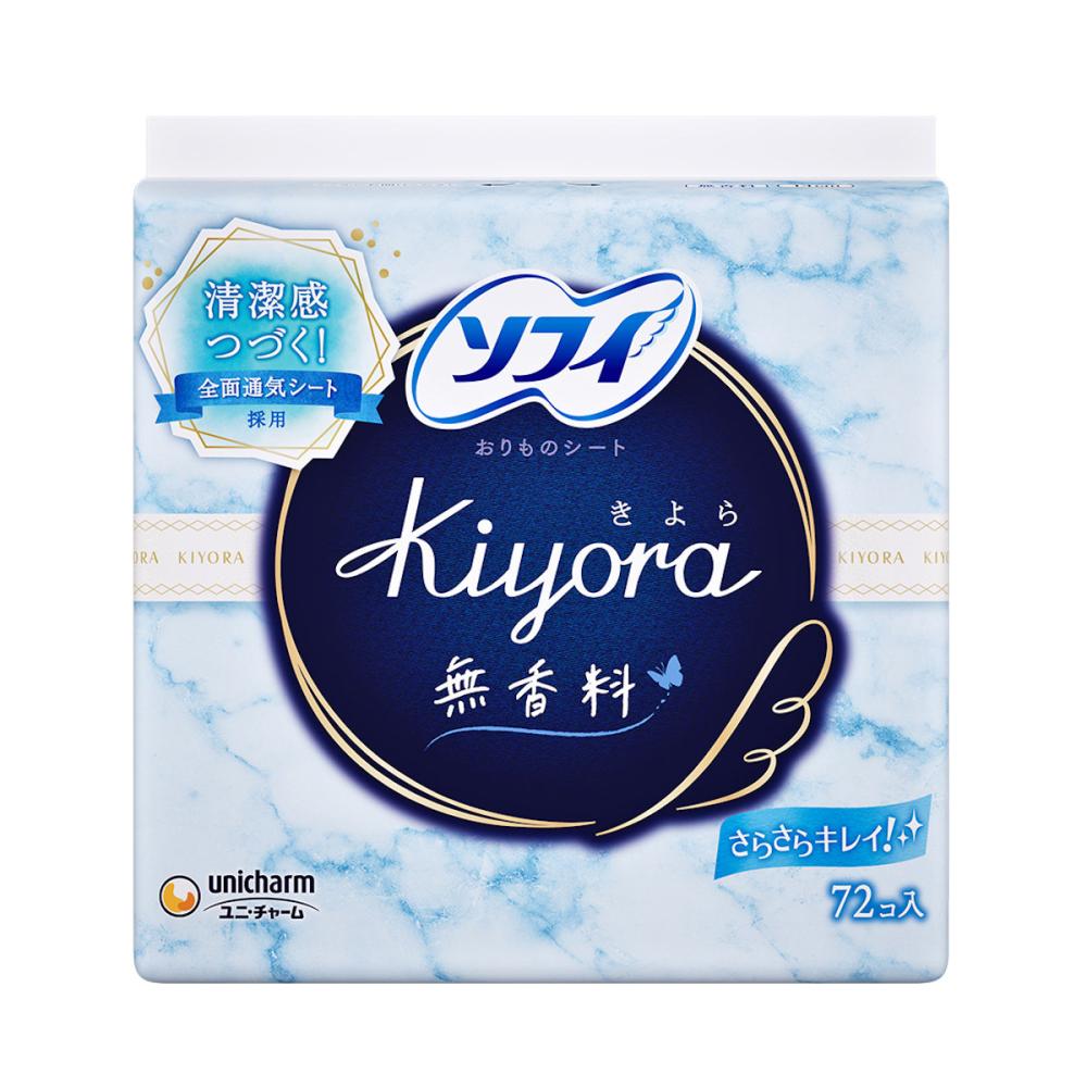 ユニ・チャーム　ソフィＫｉｙｏｒａ　おりものシート　無香料　７２枚入り