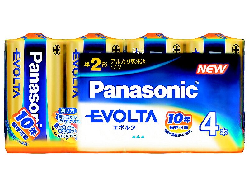 パナソニック　エボルタ乾電池　単２形４本パック　ＬＲ１４ＥＪ／４ＳＷ