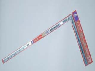 シルバー曲尺　鶴亀１尺５寸