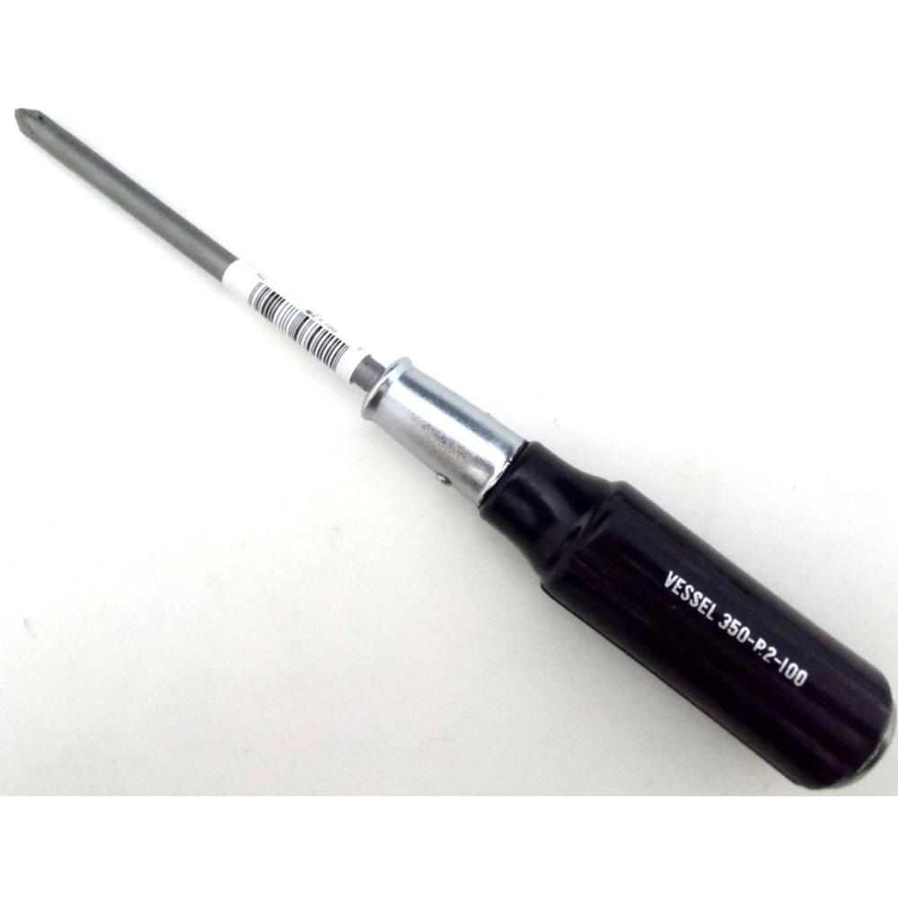ＶＥＳＳＥＬ（ベッセル）　木柄貫通ドライバー　３５０　（＋）２Ｘ１００