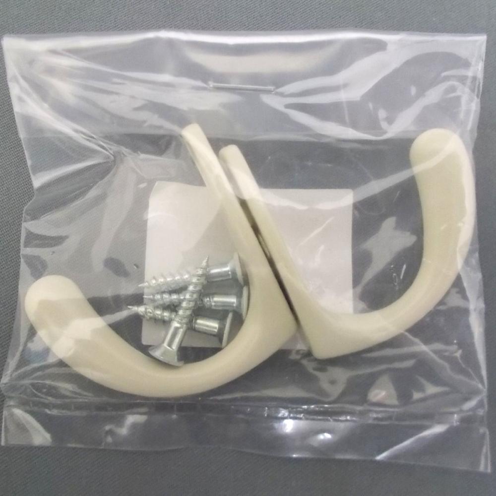 コートフック　２ヶ袋入り　アイボリー　２個入り