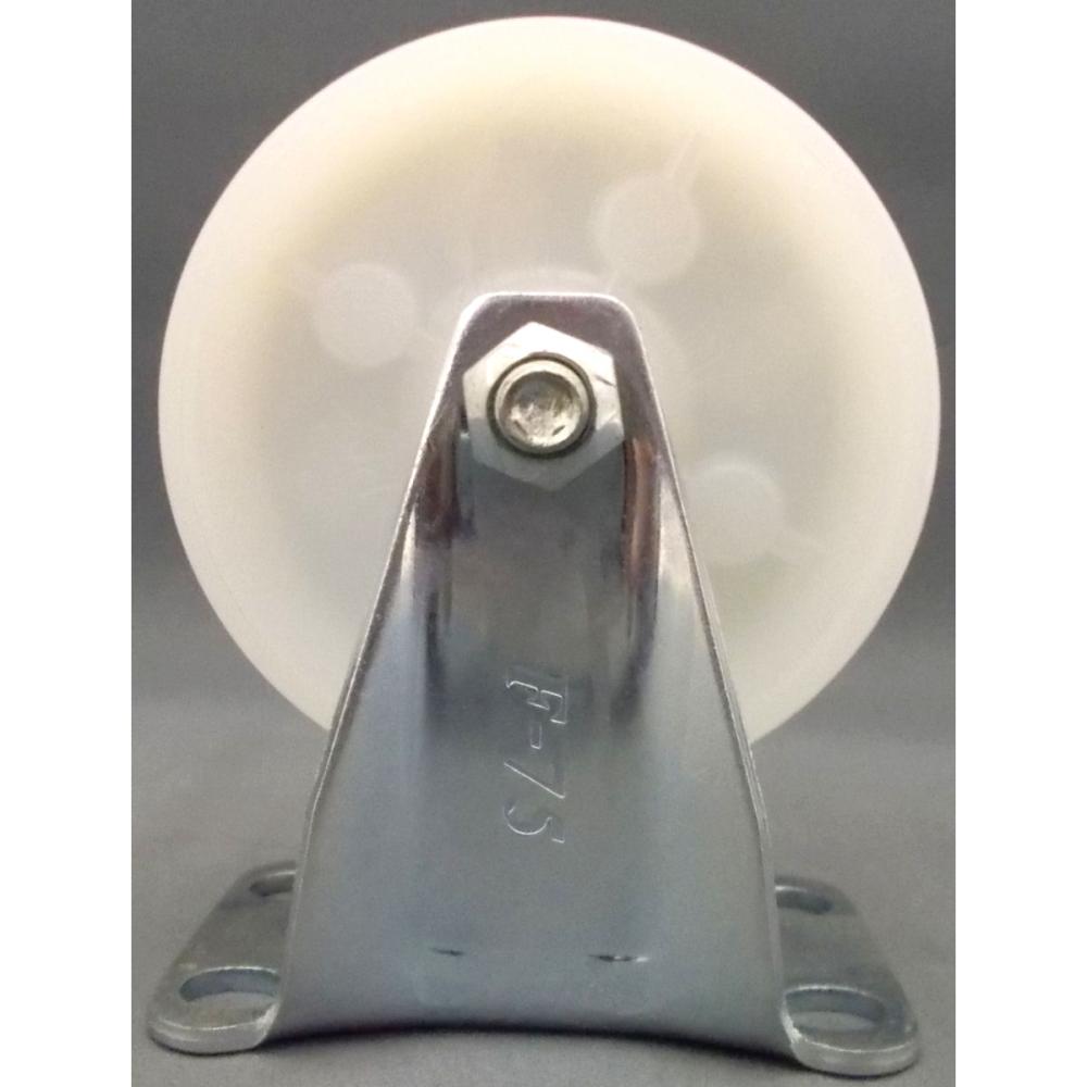 ナンシン　汎用キャスター　車輪径７５ｍｍ　ナイロン・白　プレート式　固定　ＳＫＣ－７５ＮＭ