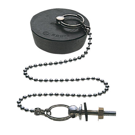 ＳＡＮＥＩ（サンエイ）洗面用クサリ付ゴム栓　ＰＨ２８－Ｄ－３４