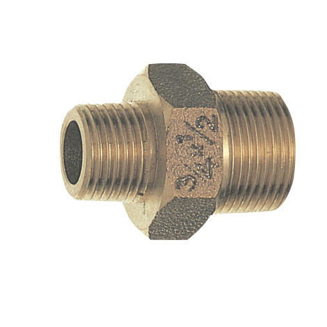 ＳＡＮＥＩ（サンエイ）異径六角ニップル　ネジ径Ｒ３／４×Ｒ１／２　ＪＴ７００－１－２０Ｘ１３