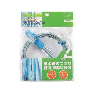 ＳＡＮＥＩ（サンエイ）パイプクリーナー　長さ１５ｍ　折れにくい２重巻構造　ＰＲ８０－１５