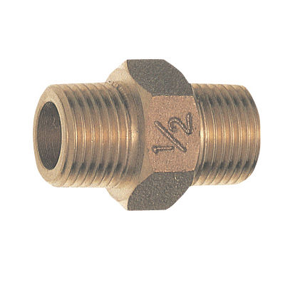 ＳＡＮＥＩ（サンエイ）六角ニップル　呼び１３　ネジ径Ｒ１／２　ＪＴ７００－１３