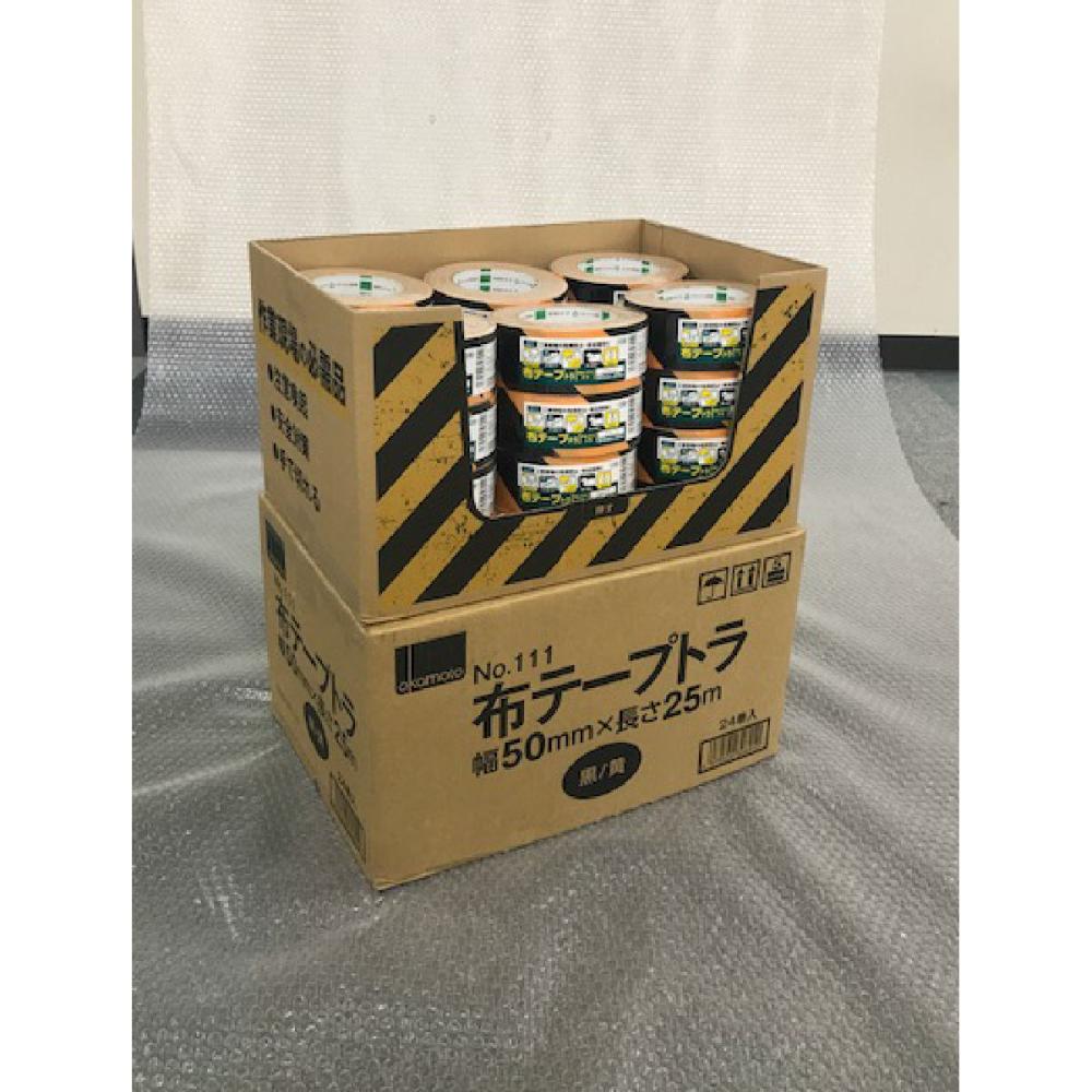 トラ布テープ　＃１１１　黒黄　５０ｍｍ×２５ｍｍ