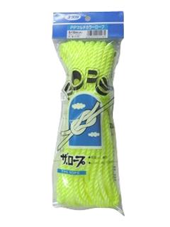 パイレンカラーロープ　３つ打ち　５ｍｍ×１０ｍ　イエロー
