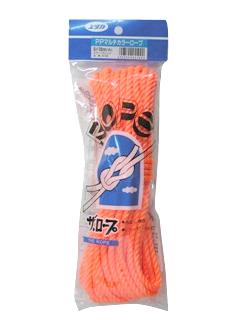 パイレンカラーロープ　３つ打ち　５ｍｍ×１０ｍ　オレンジ