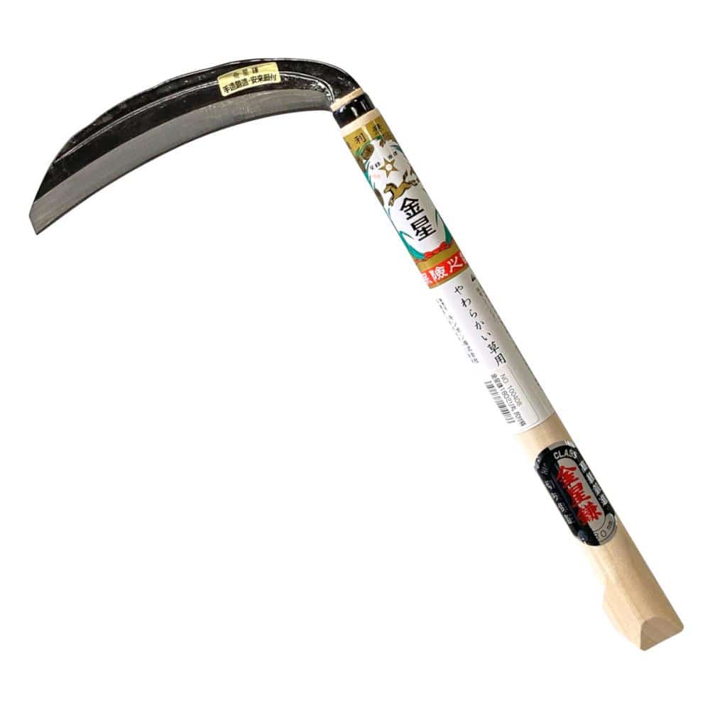 キンボシ　金星鎌　１８０ｍｍ丸　尻付柄　ＮＯ１００４０８