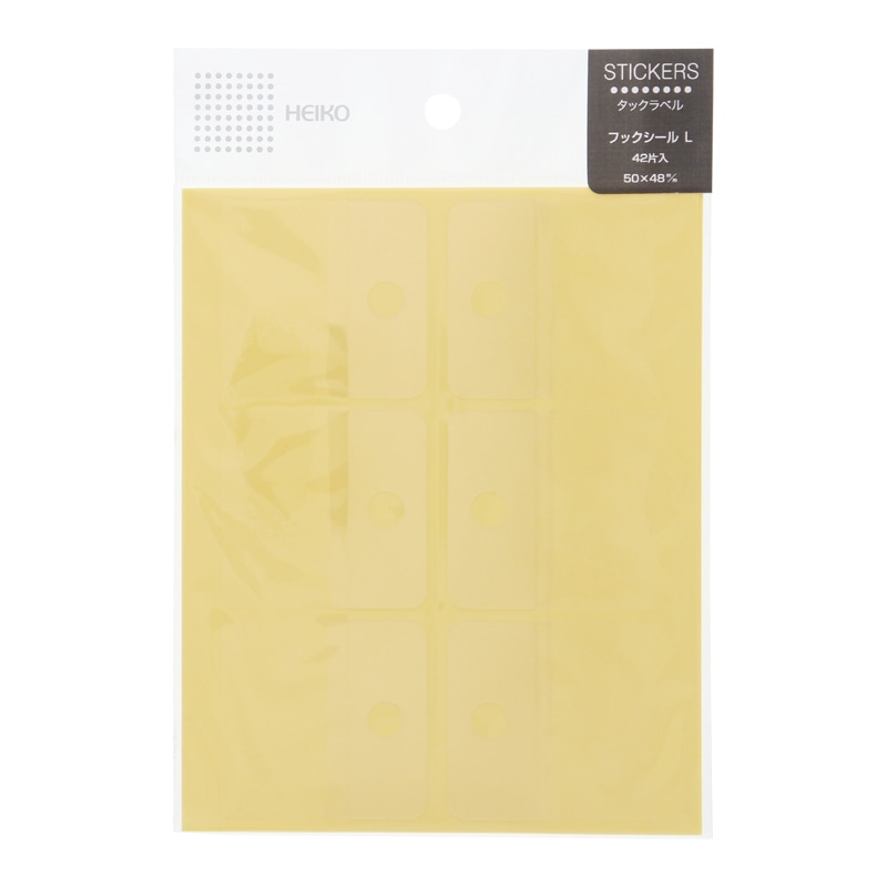 シモジマ　ＨＥＩＫＯ　フックシール　Ｌ　４２片入り