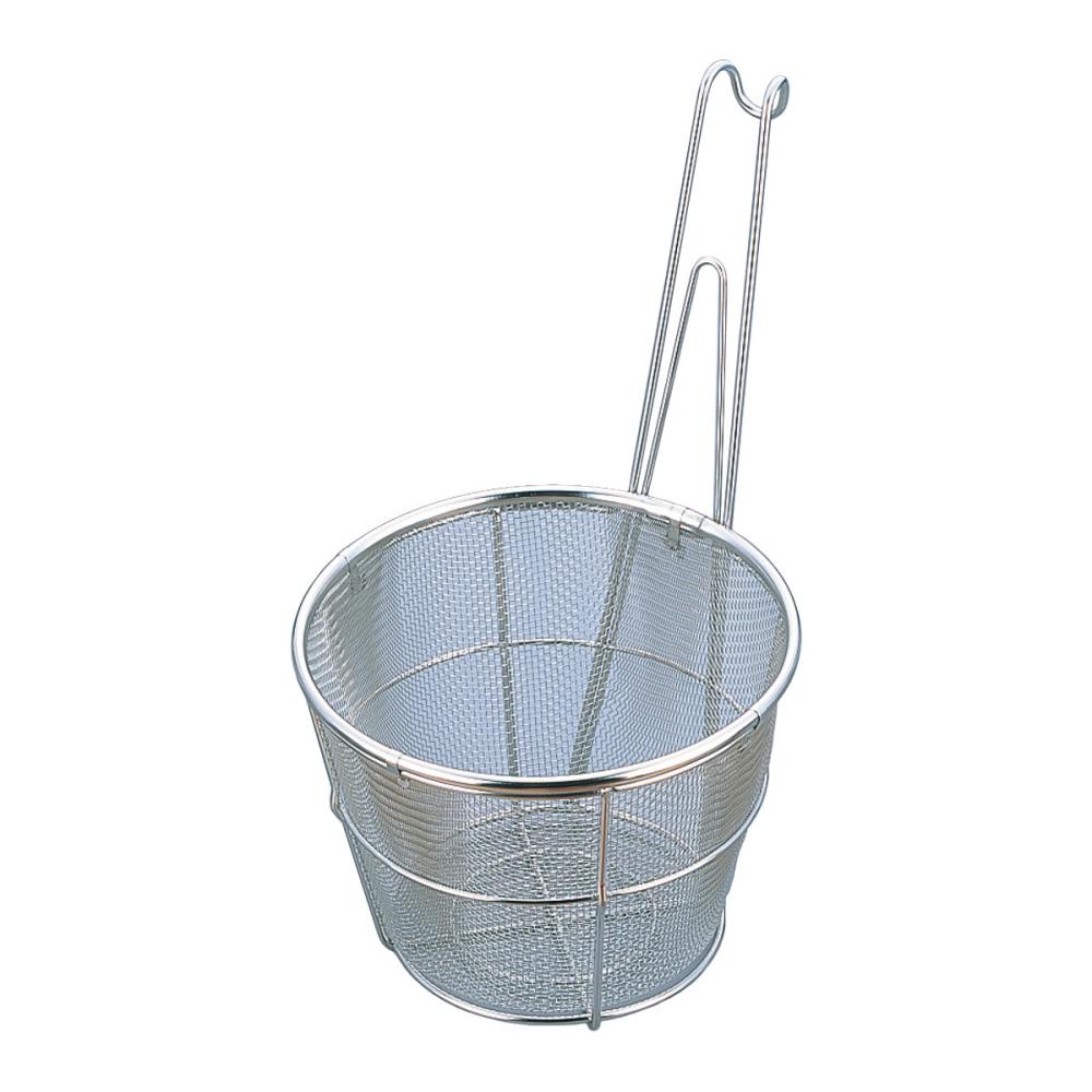 新越金網　ＴＳ　１８－８ステンレス　共柄平底てぼ　小　１０１２０