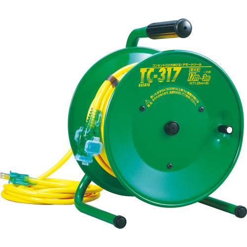 ハタヤ　逆配電型コードリール　シンディテモートリール　単相１００Ｖ　１７＋３ｍ　ＴＣ－３１７＿