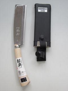 鋼典　鞘鉈両刃コブ柄１８０