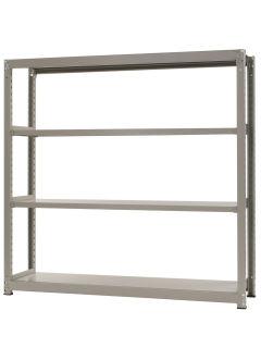 北島　中量ラック３００ｋｇ　幅１８００×奥行９００×高さ２４００ｍｍ　４段　アイボリー　本体