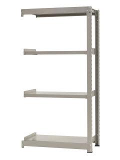 北島　中量ラック５００ｋｇ　幅　９００×奥行４５０×高さ１２００ｍｍ　４段　アイボリー　連結