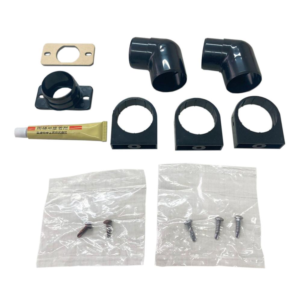 丸エルボ一般部品セット　直径３７ｍｍ用　ブラック