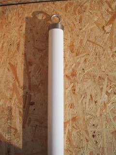 駐車ポール　Ｆ－１　ホワイト　スチール製　φ５０ｍｍ