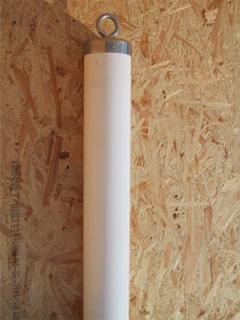 駐車ポール　Ｆ－２　ホワイト　スチール製　φ５０ｍｍ