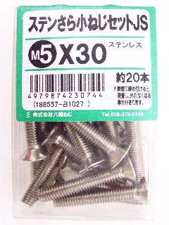 ステン皿小ネジセットＪＳ　Ｍ５×３０
