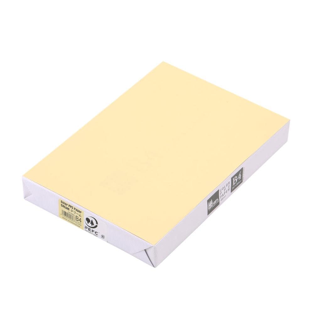 カラーコピー用紙　Ｂ４　クリーム　５００枚入