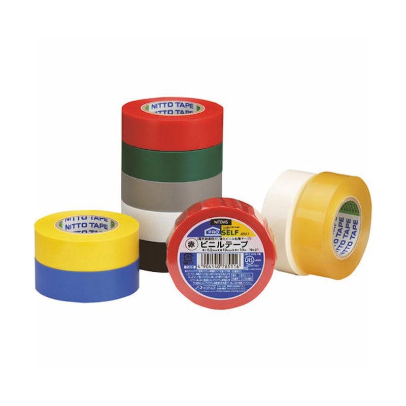 日東電工　ビニルテープ　１９ｍｍ×２０ｍ　緑　ＮＯ．２１